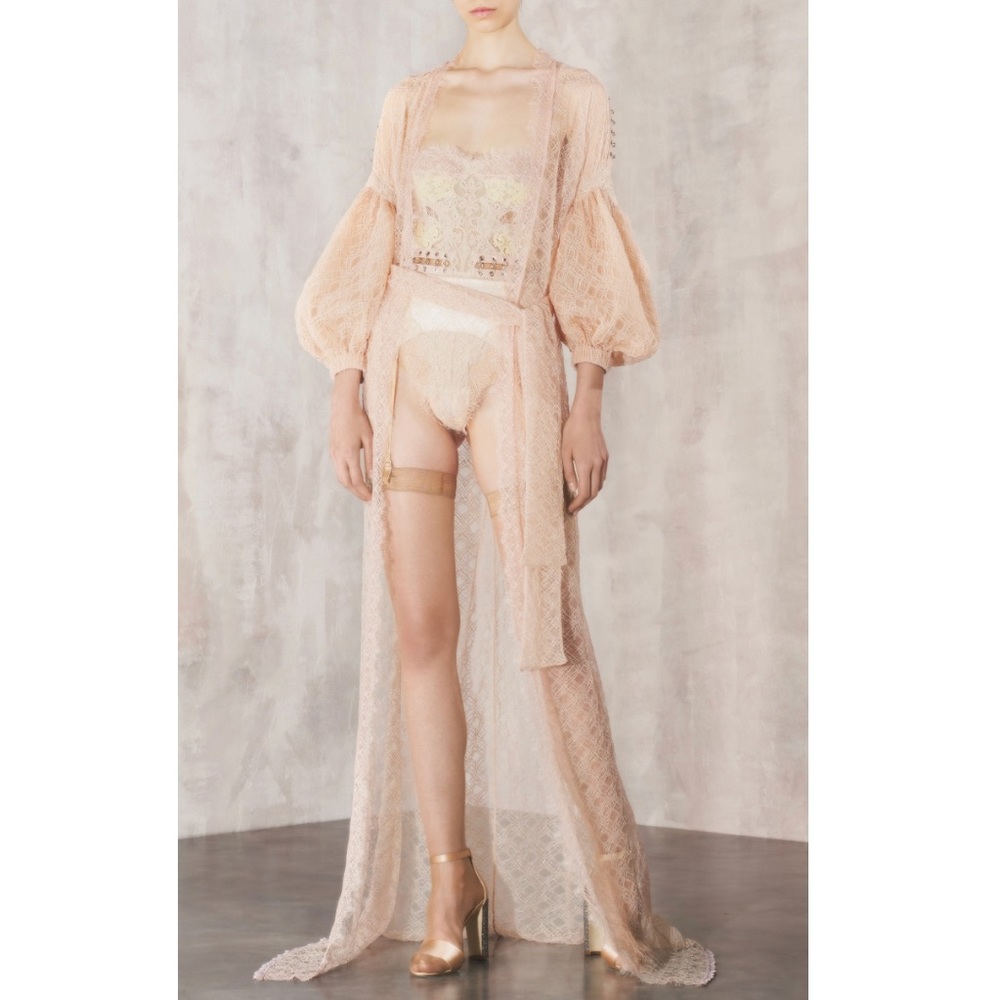 JONATHAN SIMKHAI Lariat Lace Robe size 0